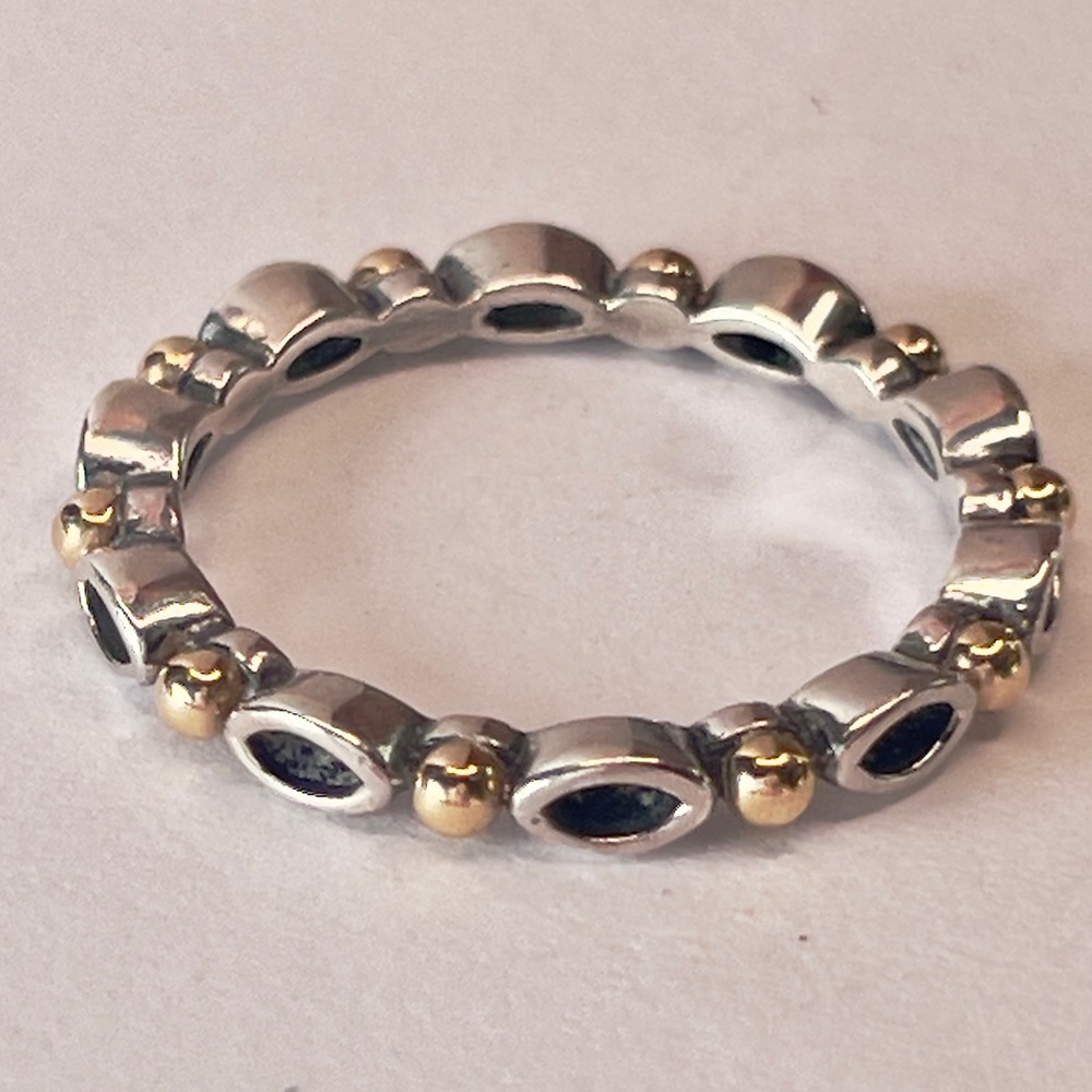 Pandora Two-Tone Silver and Gold Stackable Ring